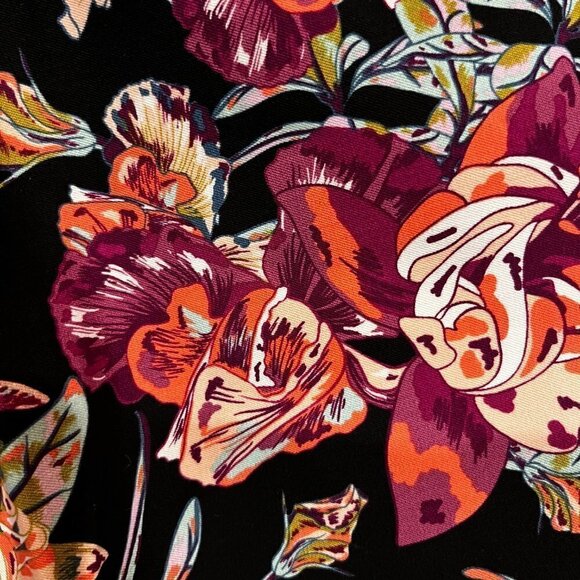 Soft Surroundings Pull On Floral Cropped scalloped hem pants capris NWOT Sz PM - Picture 6 of 8